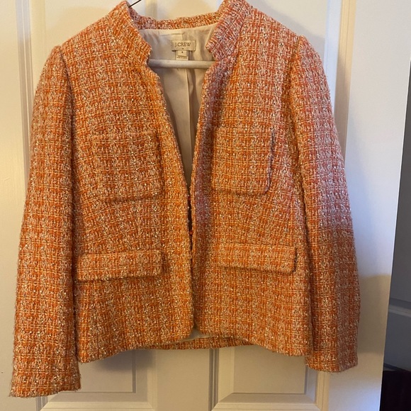 J Crew tweed pink blazer size 4 - Picture 2 of 6